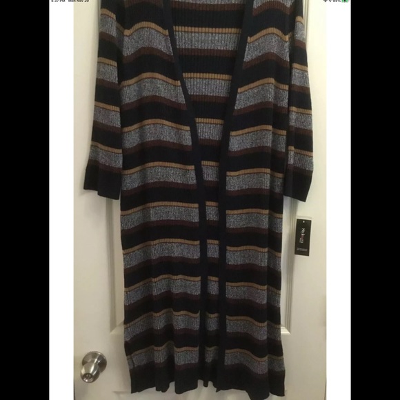 NWT STYLE CO Women’s Plus Long Duster Cardigan Stretchy Sz 2X - Picture 4 of 7